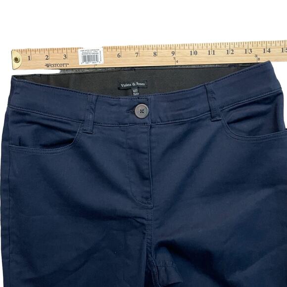 Violets & Roses Pedal Pusher Capri Pants Women’s 4/27 Navy Blue 20” Inseam NWOT - Picture 10 of 10